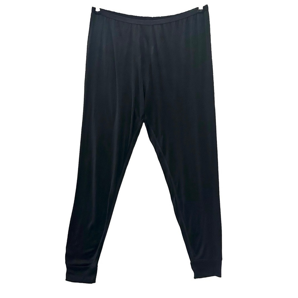 WinterSilks Womens PL Black 100% Silk Lightweight Base Layer Leggings Petite L